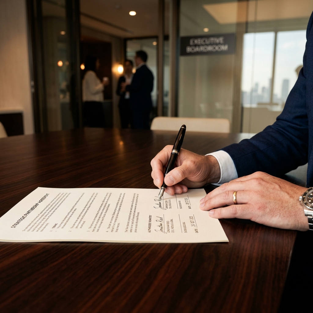 Corporate Meeting & signing contract